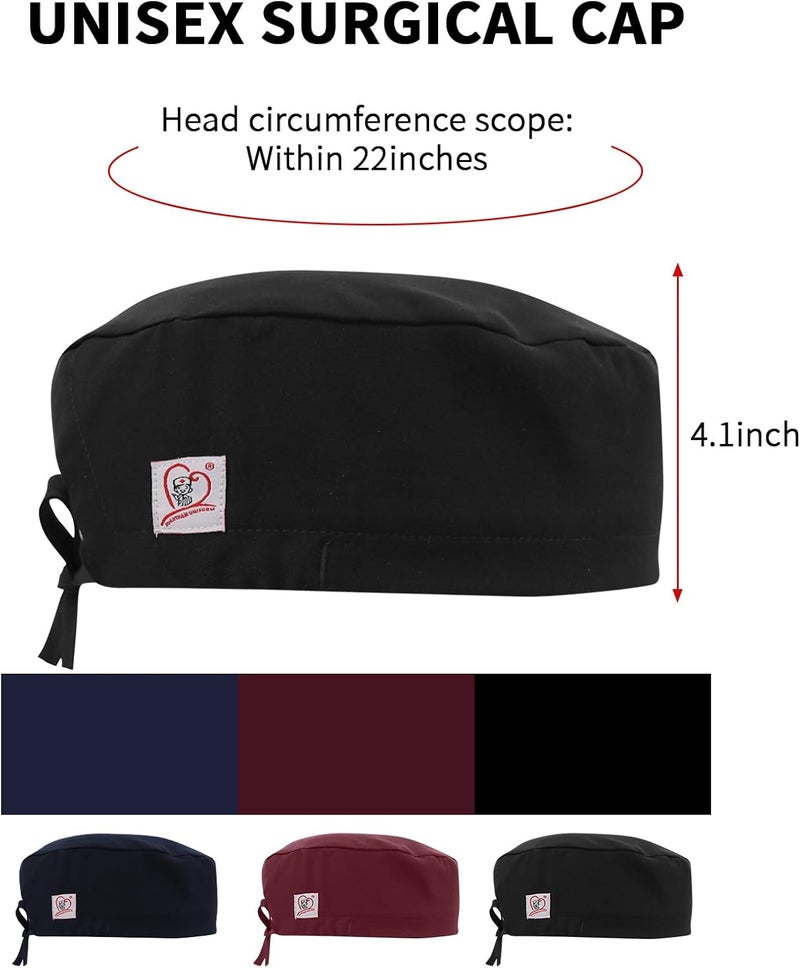 JONATHAN UNIFORM Store Stretch Scrub Surgical Cap - Adjustable Tie-Back with 360° Cotton Sweatband, Work Cap for Men and Women - Image 4